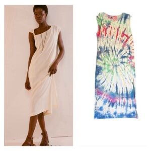 Free People Drew Tee Midi - Hand Tie Dyed